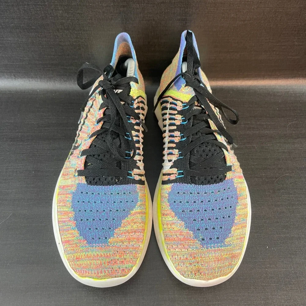 Nike Free RN Flyknit Women's size 10 Multicolor Rainbow Running Shoes 831070-102 - Picture 2 of 9